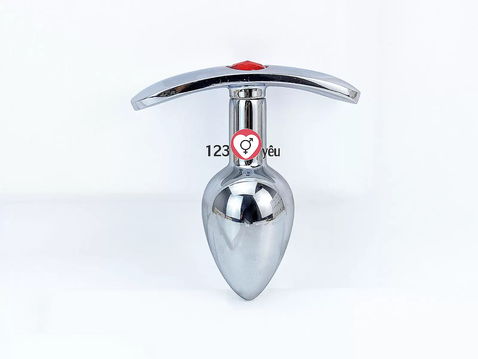 Dụng cụ kích thích hậu môn inox có tay cầm