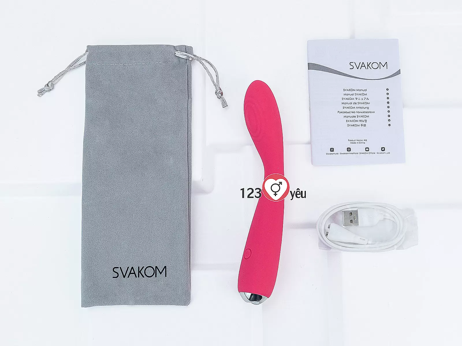 Máy massage ngón tay Svakom Iris 5 chế độ pin
