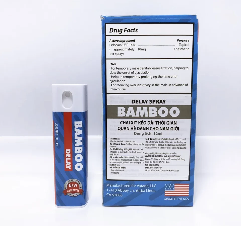 Chai xịt chống xuất tinh sớm Bamboo Delay Spray USA
