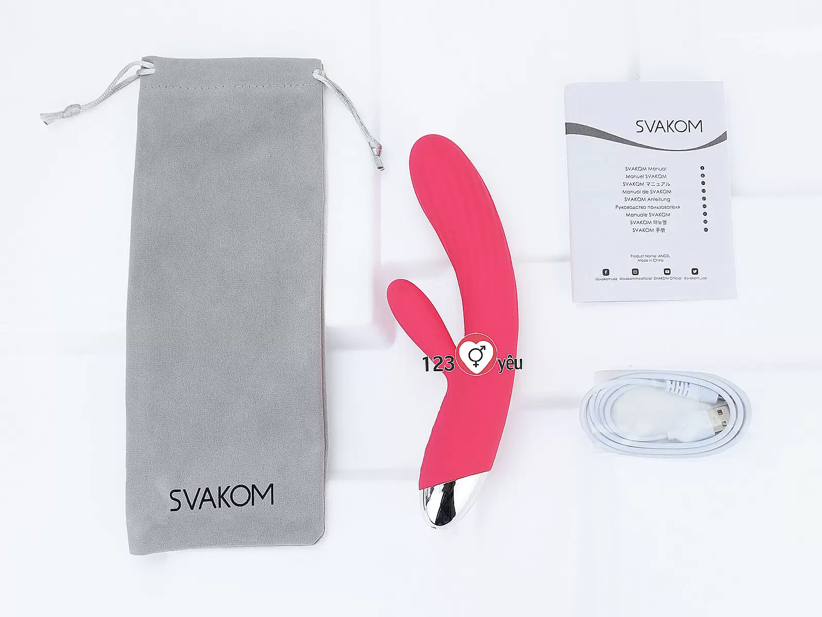 Máy mát xa điểm G cao cấp 7 chế độ rung Svakom Angel sưởi ấm