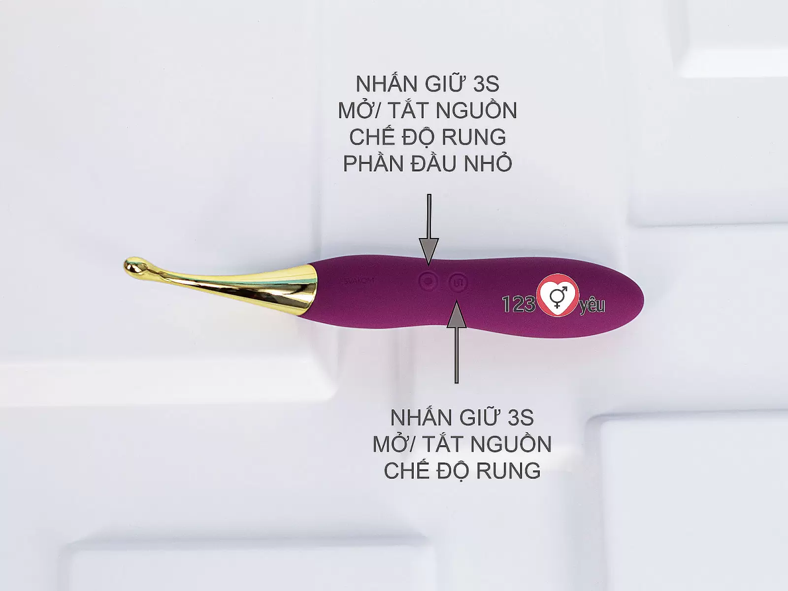 Máy massage điểm G cao cấp Svakom Beatrice kèm 2 đầu rung phụ