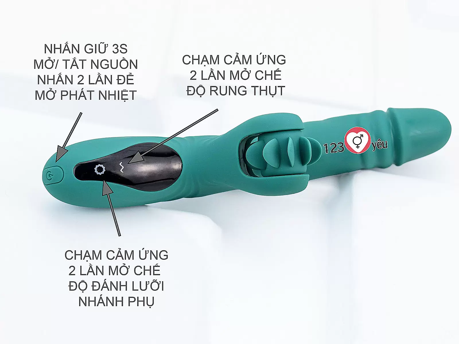 Máy massage Yeain Vibrators xoay – thụt – rung – liếm – sưởi ấm cảm ứng