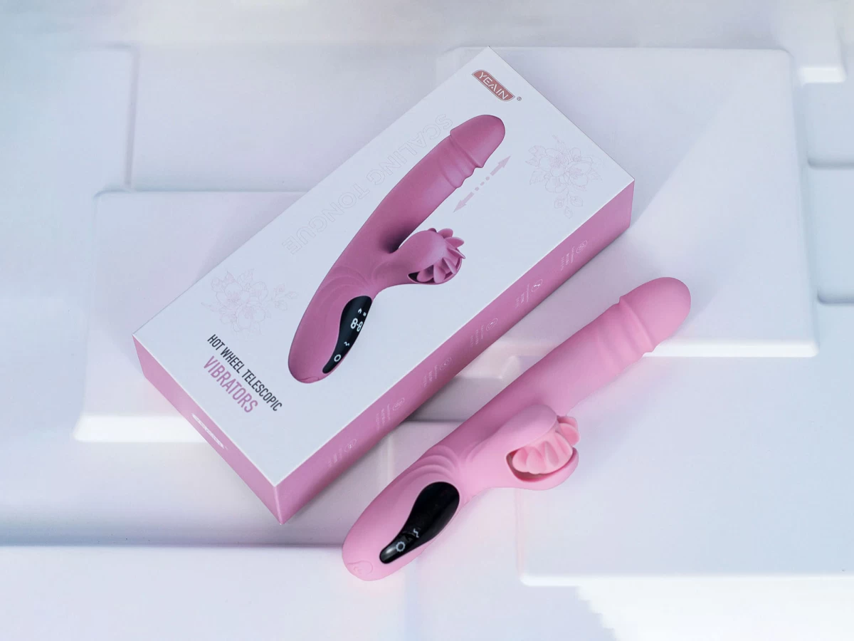 M&aacute;y massage Yeain Vibrators rung thụt c&oacute; lưỡi liếm cảm ứng