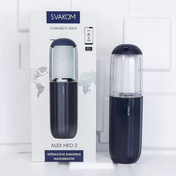 Âm đạo giả cao cấp Svakom Alex Neo 2 rung thụt điều khiển qua điện thoại