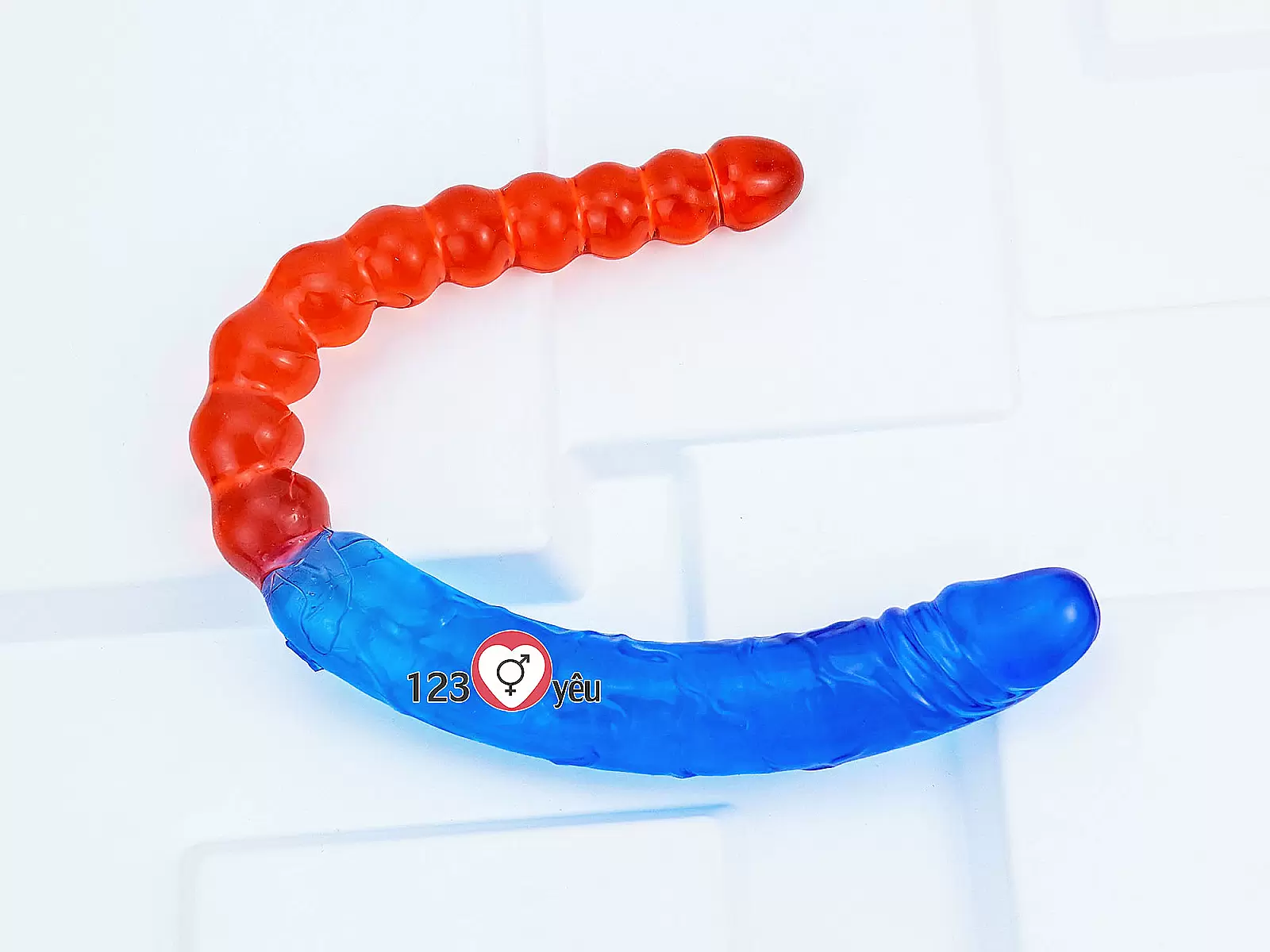 Dương vật giả 2 đầu dương vật và kích hậu xanh đỏ