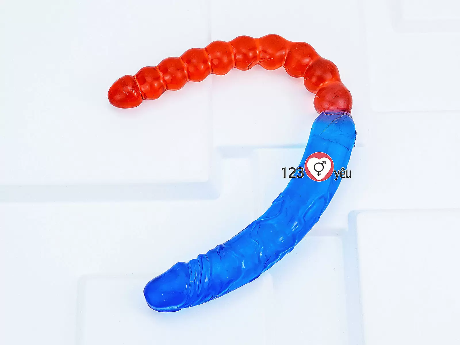 Dương vật giả 2 đầu dương vật và kích hậu xanh đỏ