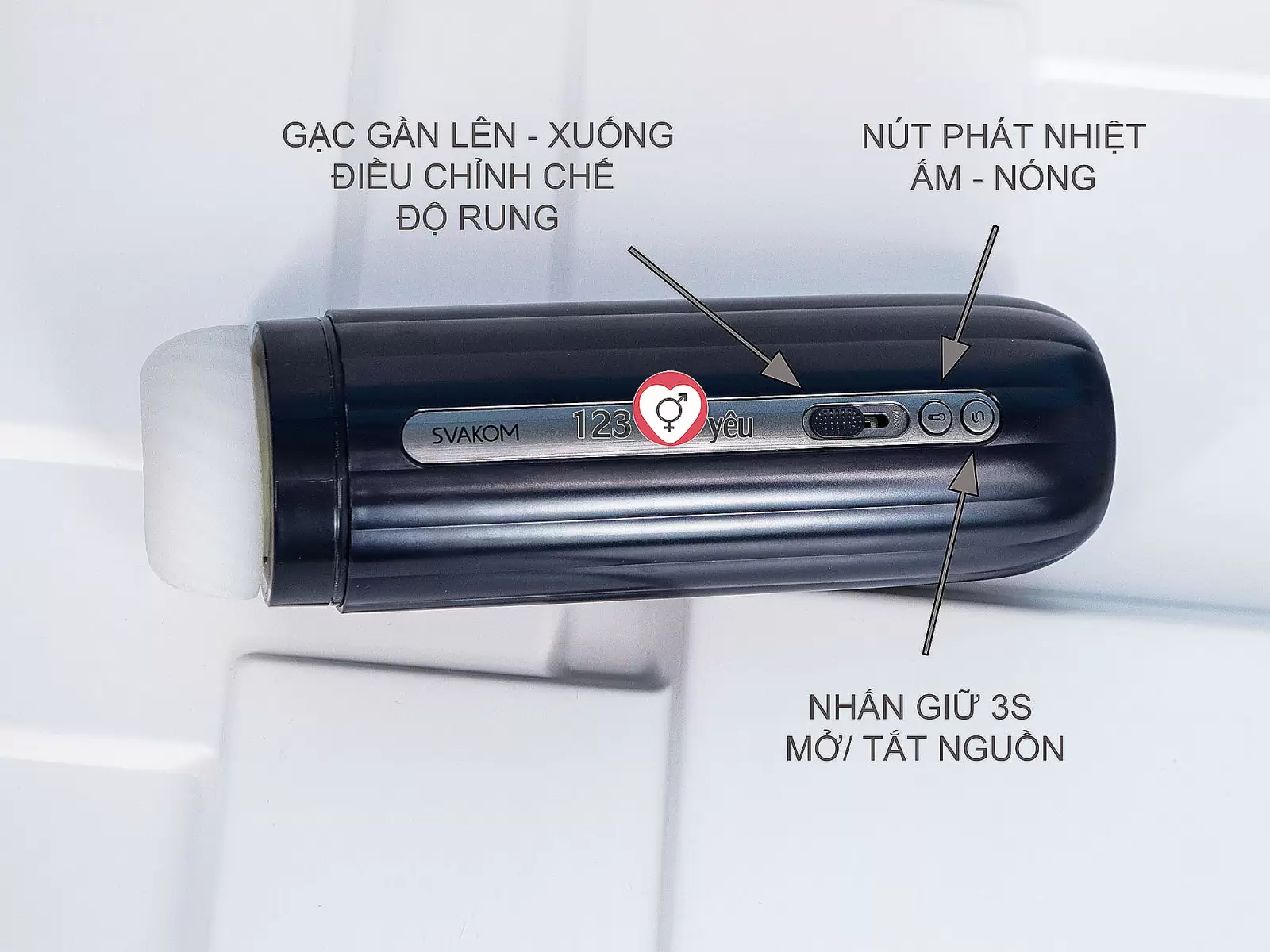 Âm Đạo Giả Svakom Hannes NEO Cao Cấp Rung Mút Phát Nhiệt, Xài App Điện Thoại