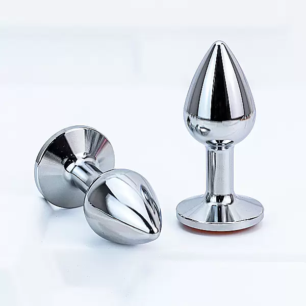 Đồ chơi kích hậu Inox size 2.55cm đế pha lê nhiều màu sắc