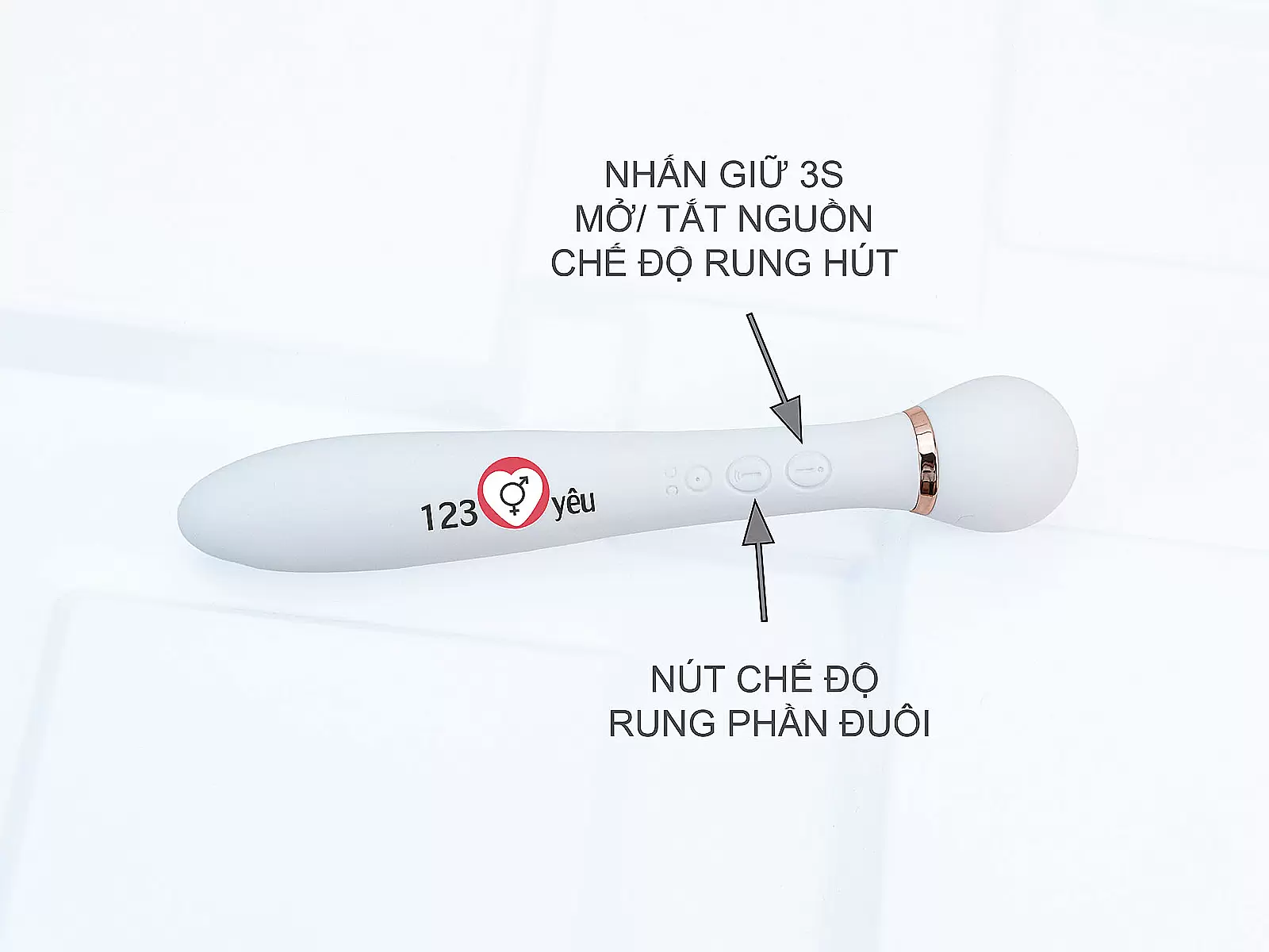 Máy massage 2 đầu rung hút Desirable Wand