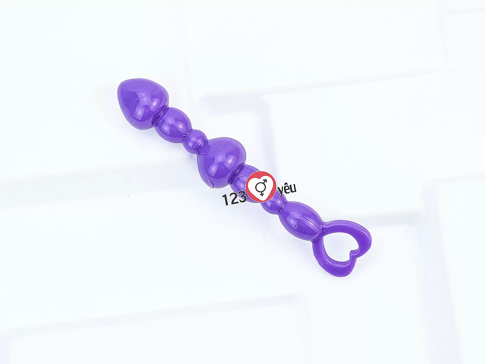 Đồ chơi kích hậu silicon trái tim Anal Beads