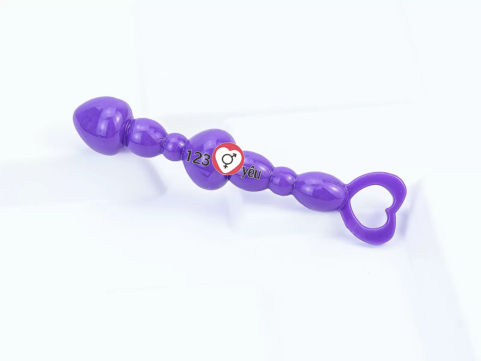 Đồ chơi kích hậu silicon trái tim Anal Beads