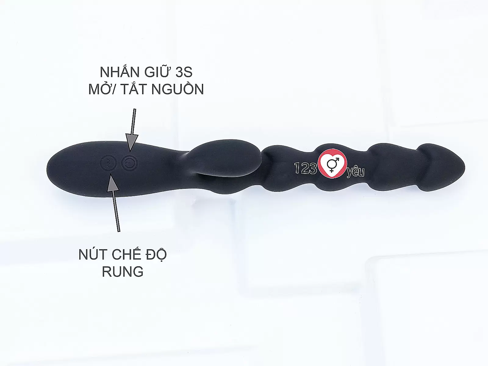 Máy rung mát xa hậu môn 2 nhánh pin sạc