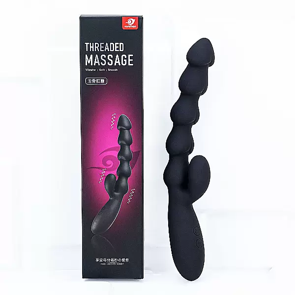 Máy rung massage Threaded hậu môn 2 nhánh pin sạc