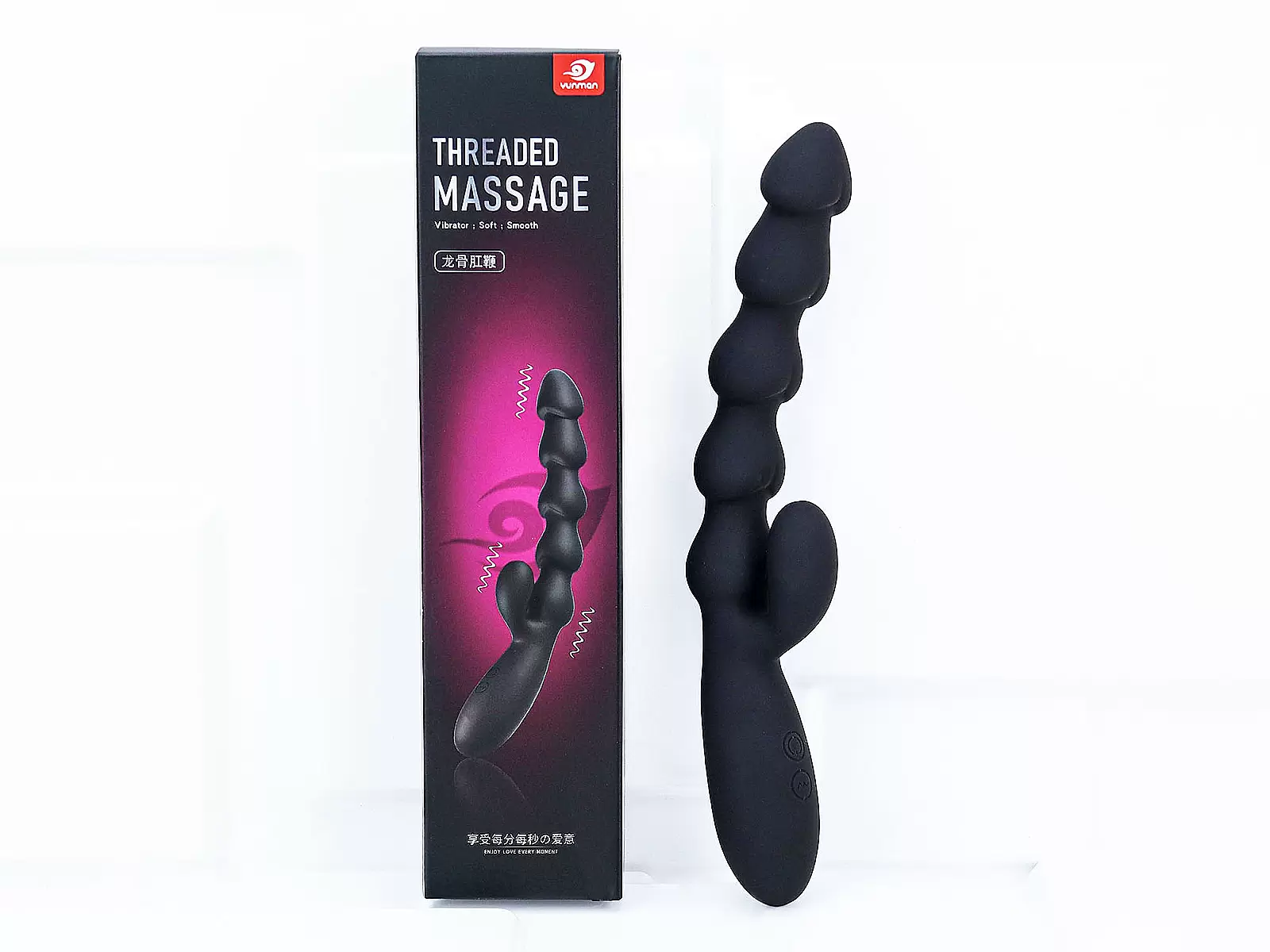 Máy rung massage Threaded hậu môn 2 nhánh pin sạc