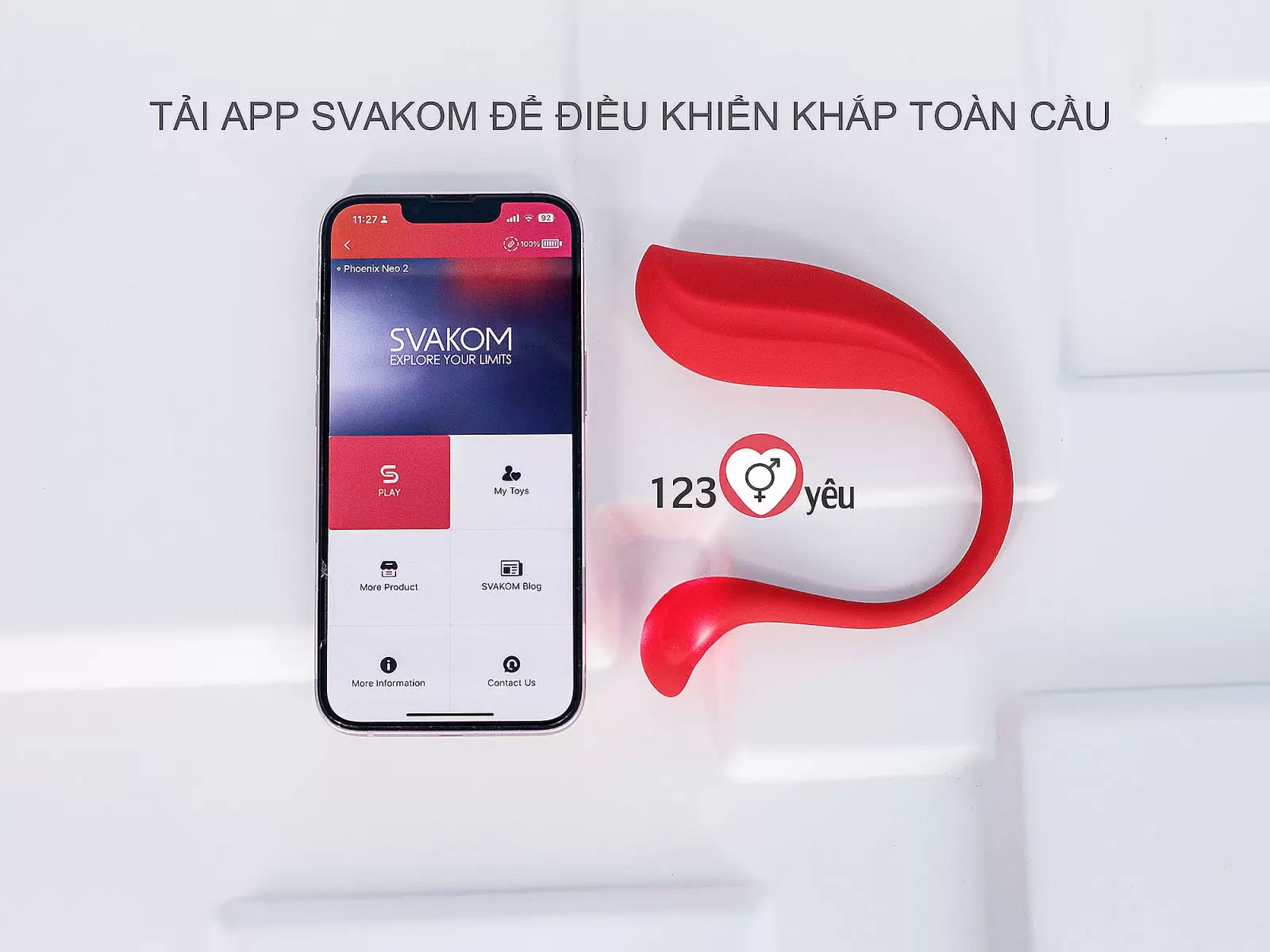 Mát xa tình yêu Svakom Phoenix Neo 2 điều khiển toàn cầu qua App