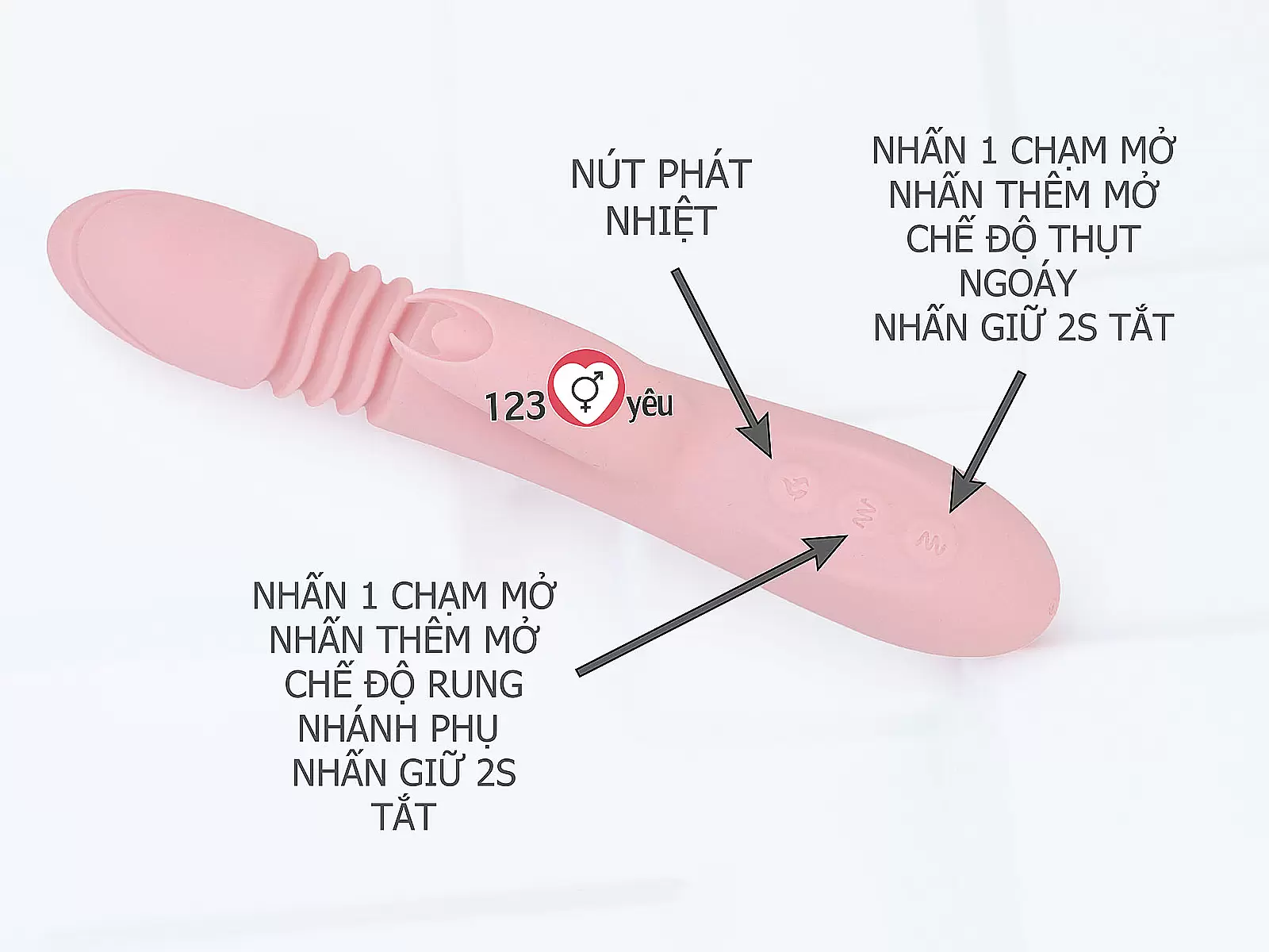 Dương vật giả rung thụt Ella Rod phát nhiệt pin sạc