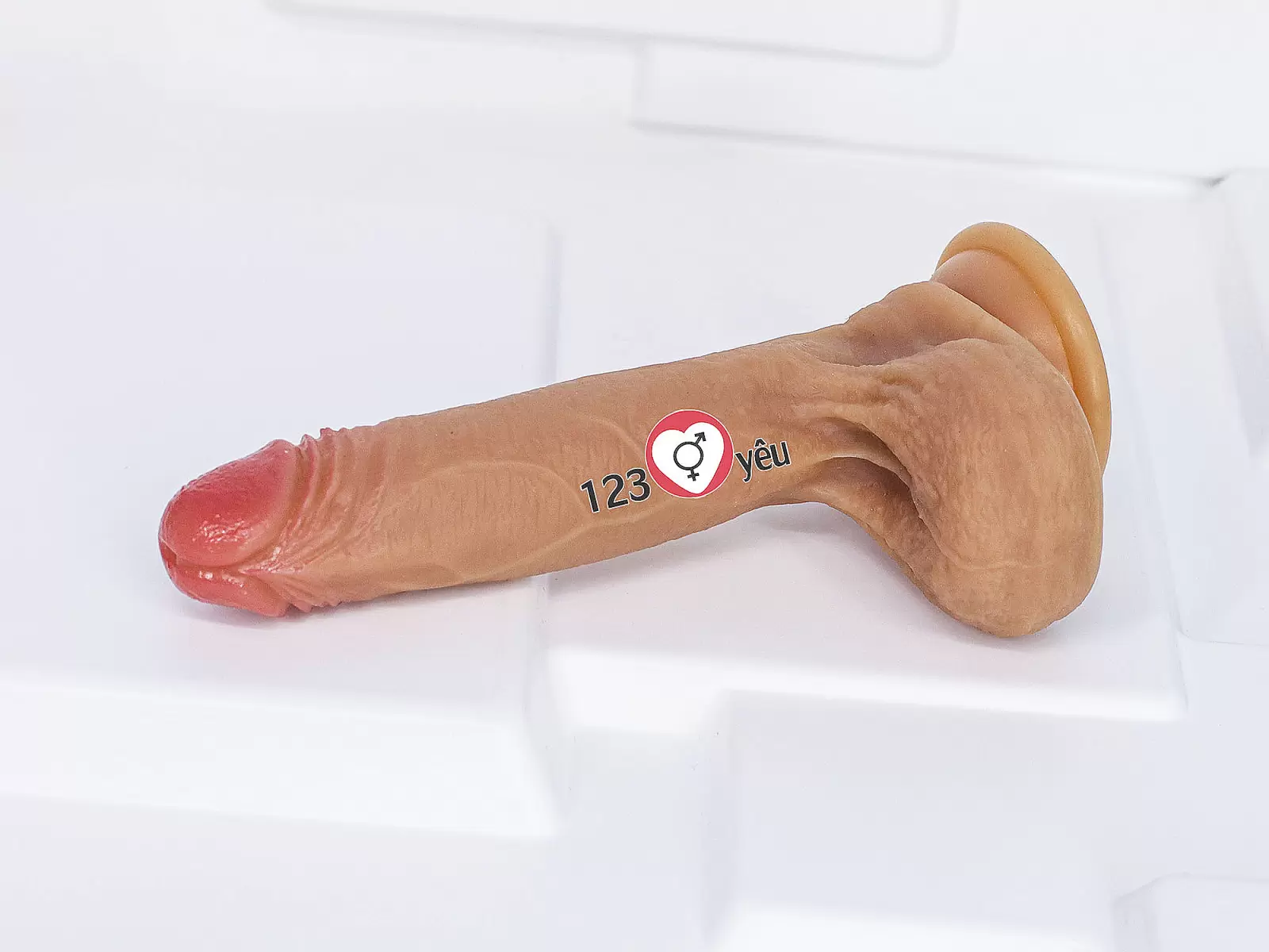 Dương vật giả có đế Lovetoy 7 inch da nâu siêu mềm