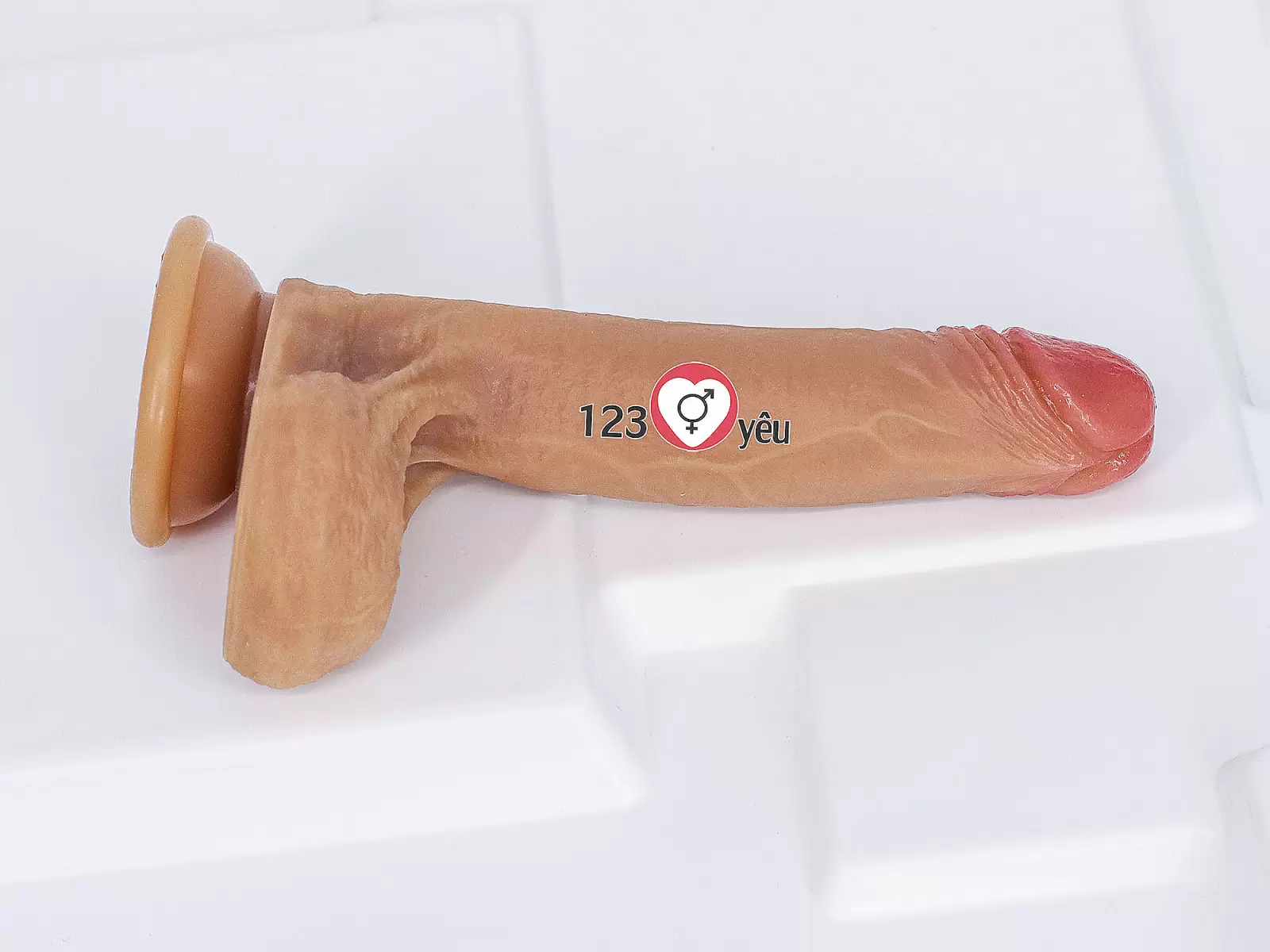 Dương vật giả có đế Lovetoy 7 inch da nâu siêu mềm