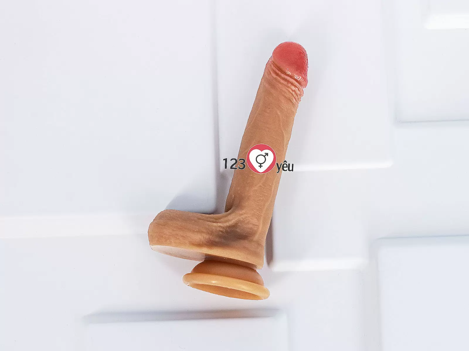Dương vật giả có đế Lovetoy 7 inch da nâu siêu mềm