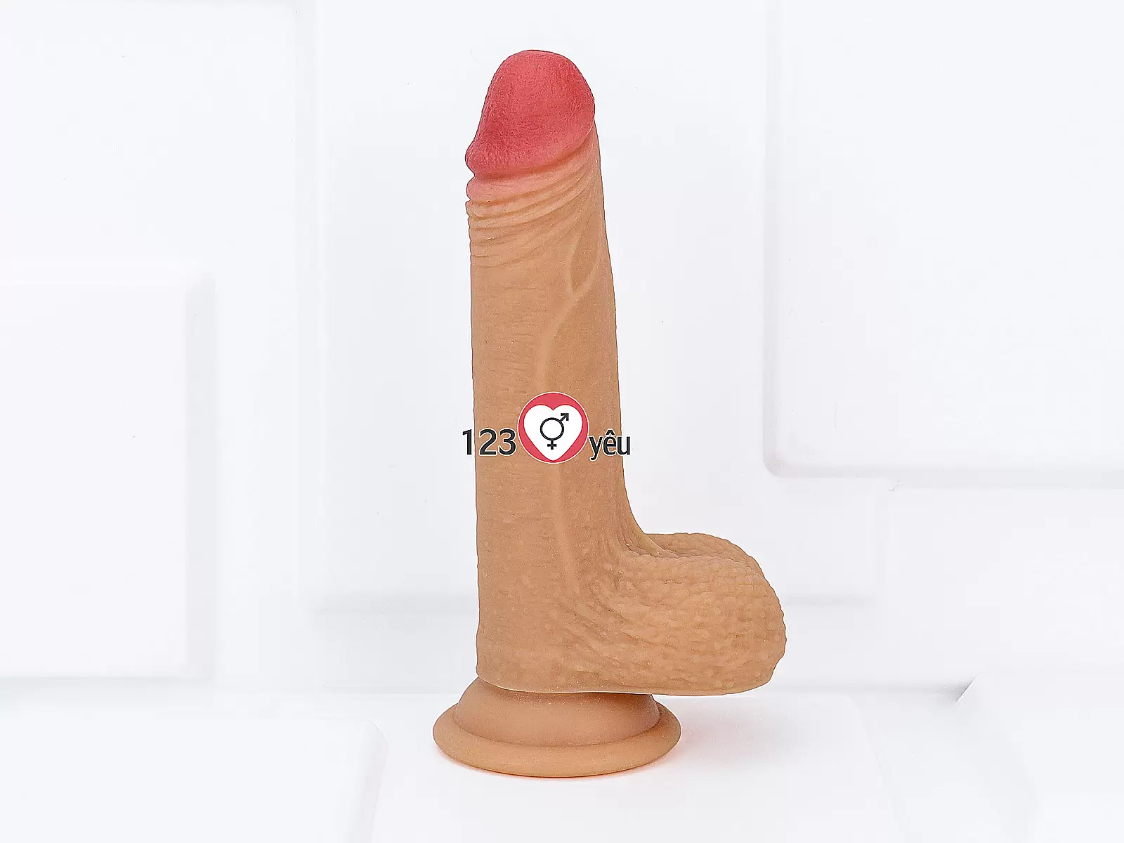 Dương vật giả có đế Lovetoy 7 inch da nâu siêu mềm
