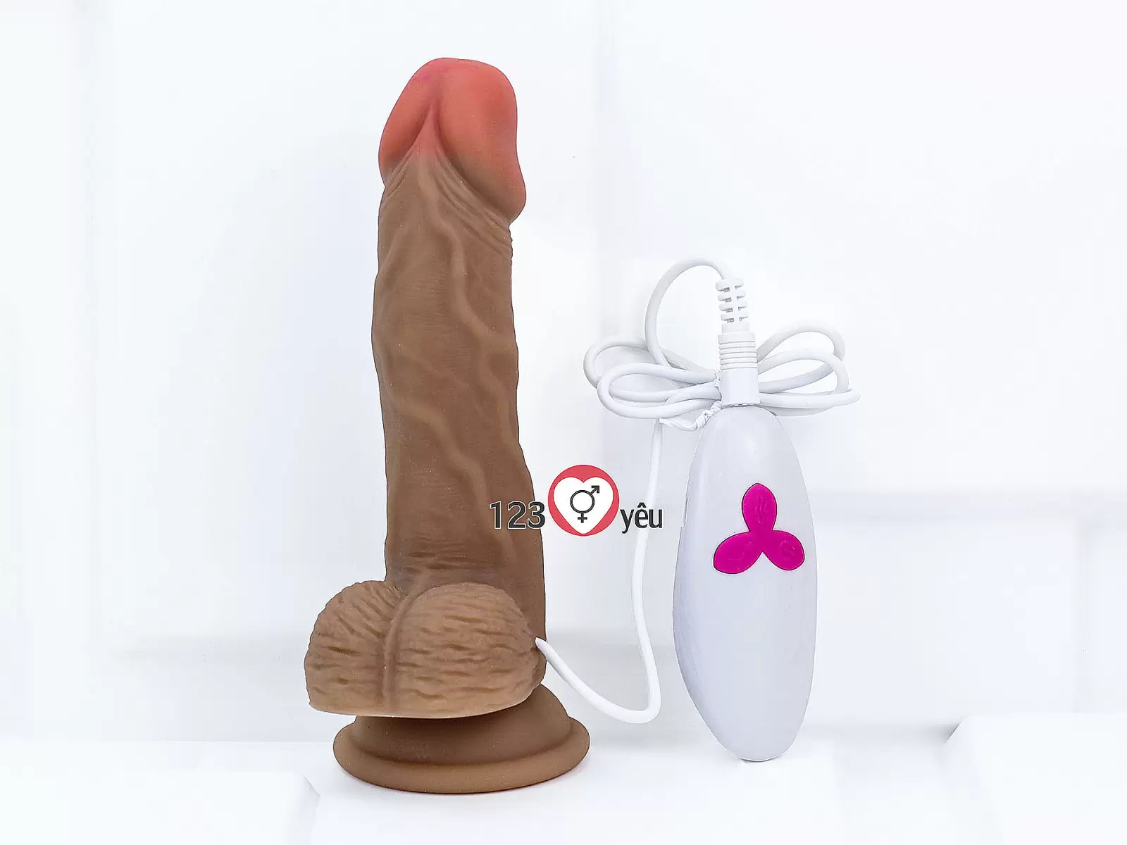 Dương vật giả có đế rung ngoáy phát nhiệt Simulation Dildo