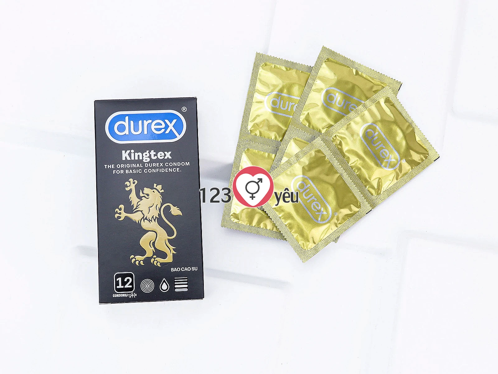 Bao cao su Durex Kingtex 12 bao co giãn tốt giúp tăng sự thoải mái