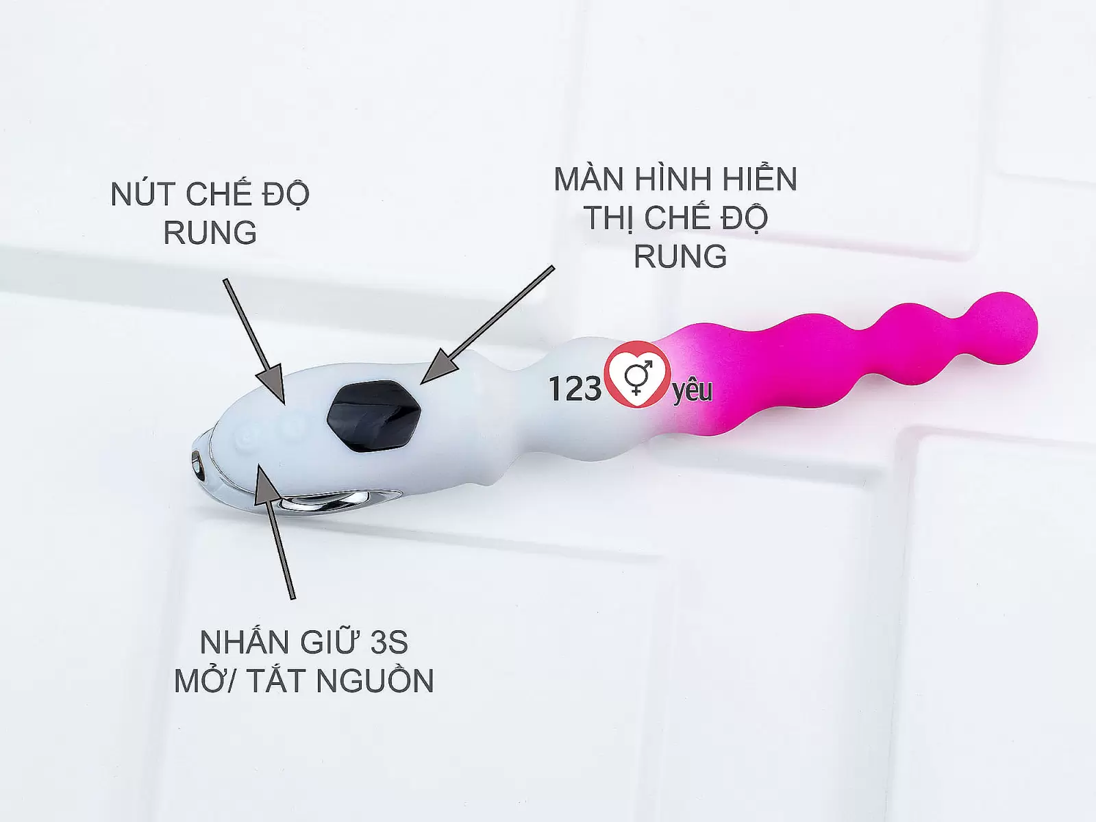 Kích hậu chuỗi bóng bi gợn sóng Pink Ripple