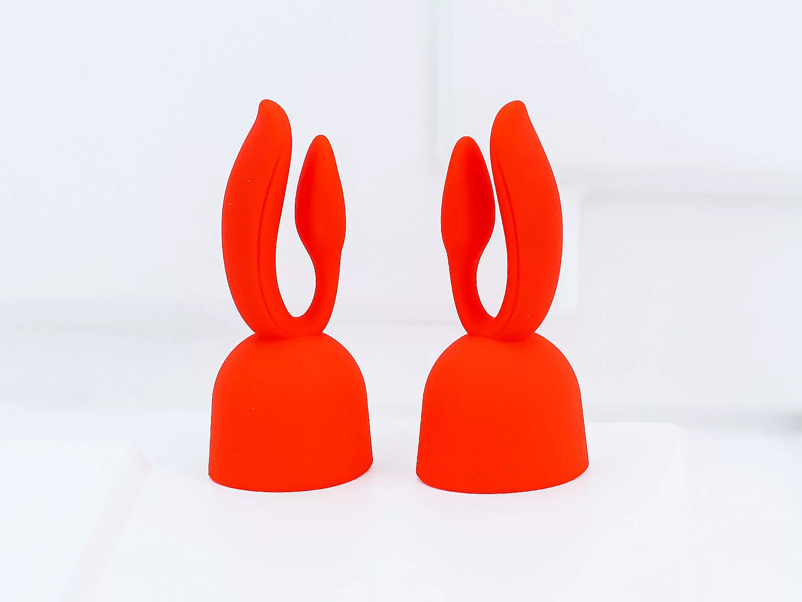 Đầu phụ máy massage 2 nhánh tai thỏ màu đỏ