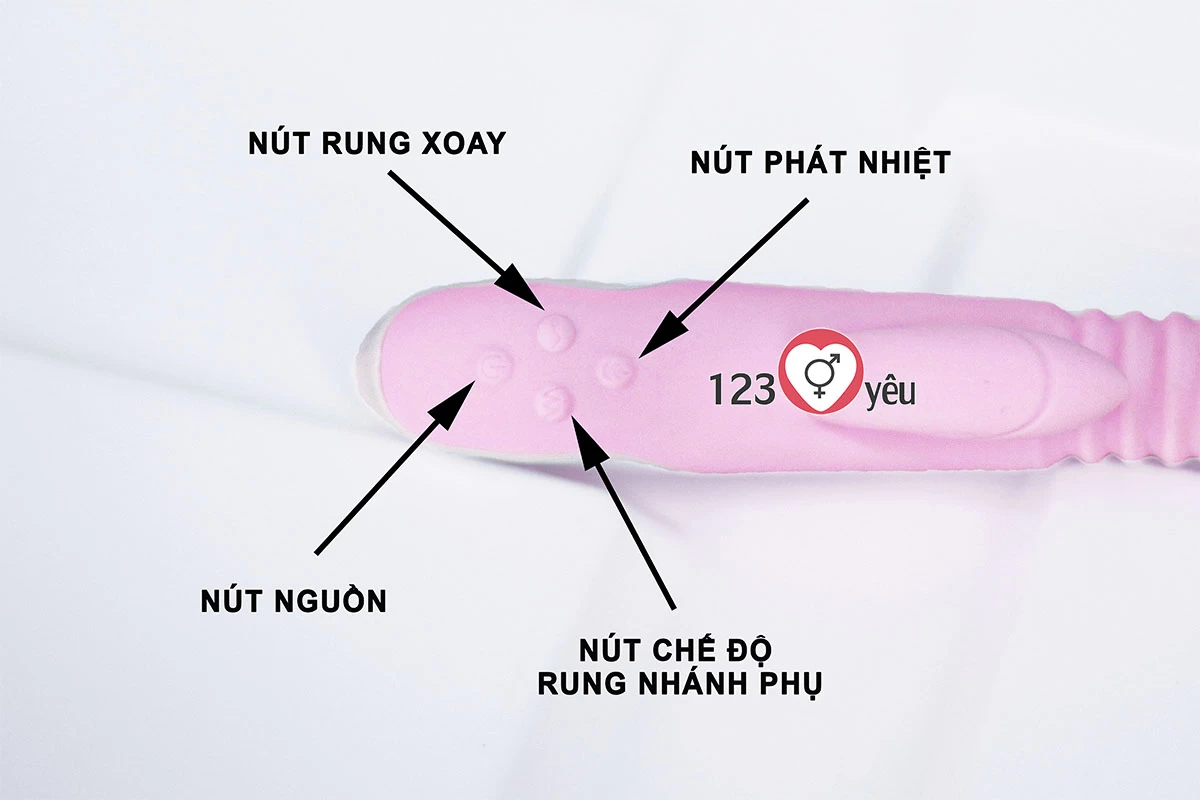 Dương vật giả đa năng rung, thụt, phát nhiệt Charlot