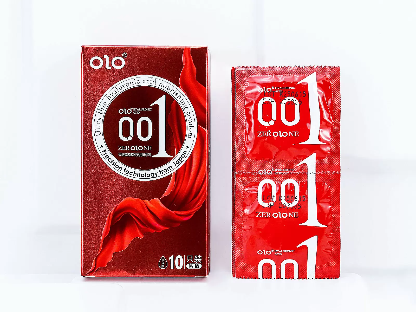 Bao cao su OLO Thin 001 Square Red gai nổi đặc biệt, siêu mỏng
