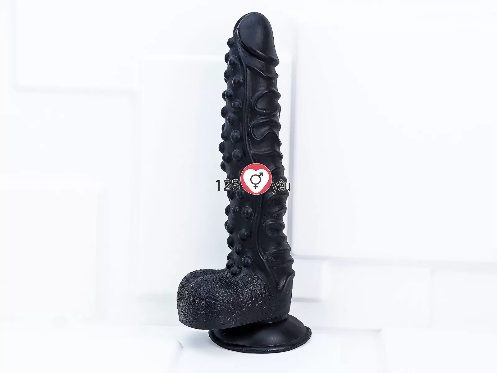 Dương vật giả có đế siêu khủng 10 inch màu Đen