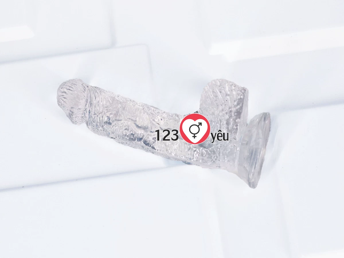 Dương vật giả có đế trong suốt Long Love size to