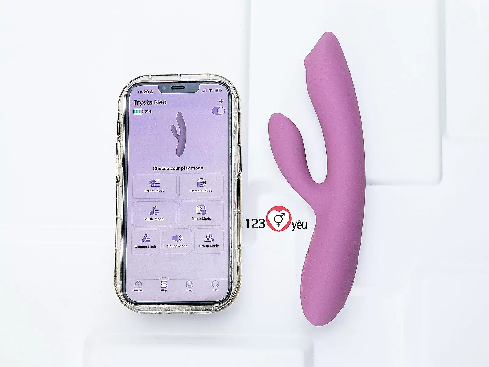 Máy mát xa điểm G Svakom Trysta Neo với bi lăn điều khiển qua APP