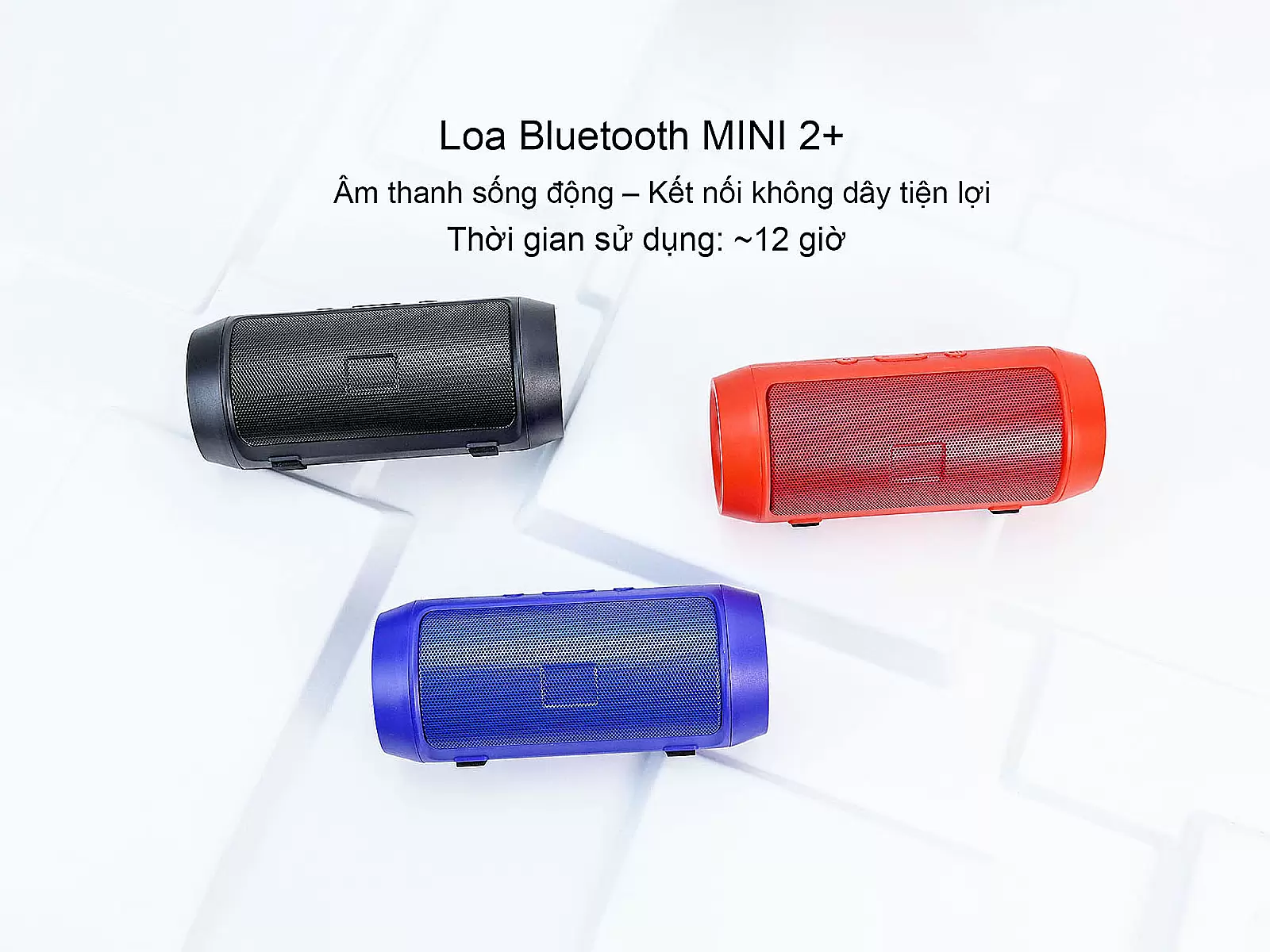 Loa Bluetooth MINI 2+ nhỏ gọn – pin trâu âm bass mạnh