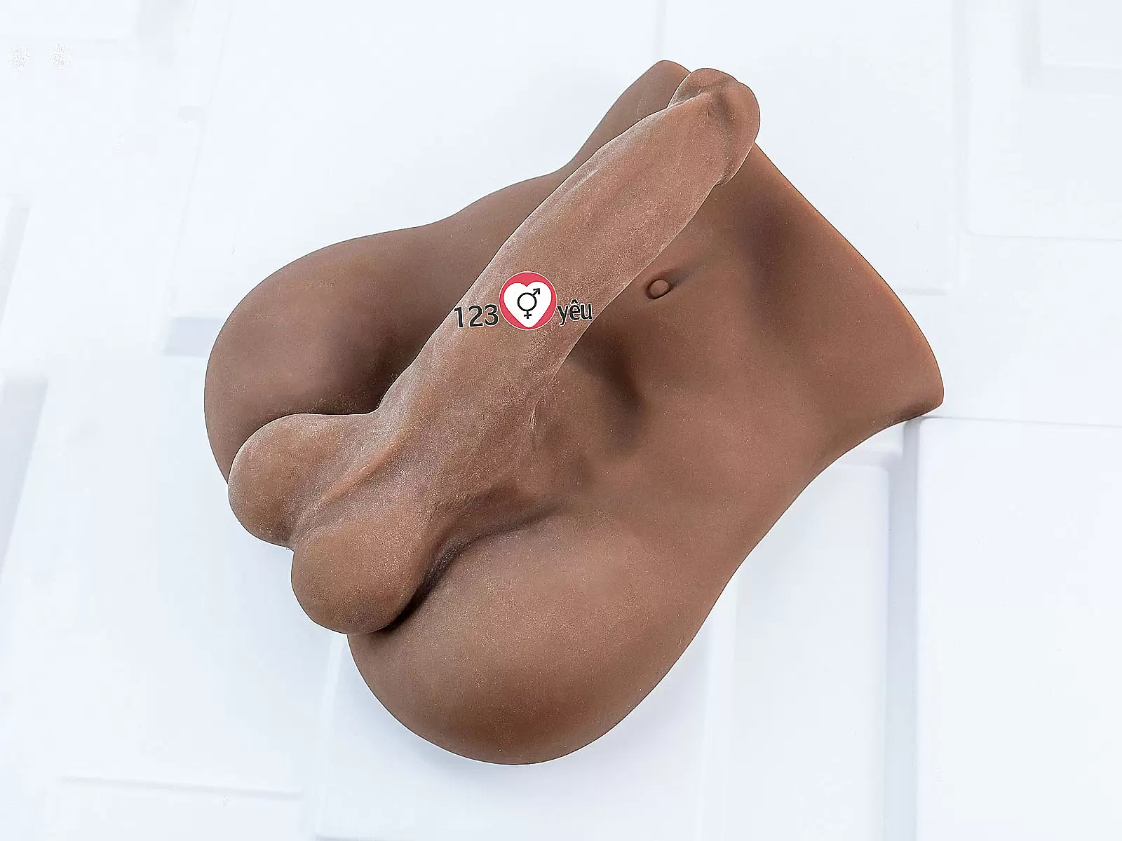 Búp bê bán thân nam màu nâu silicon mềm mại mạnh mẽ