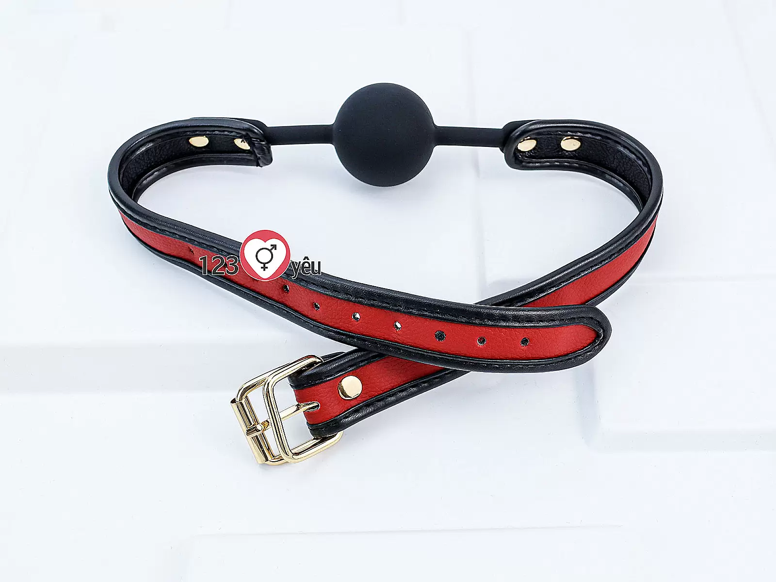 Đồ chơi bạo dâm khoá miệng silicon da 3 màu Luxury Fetish