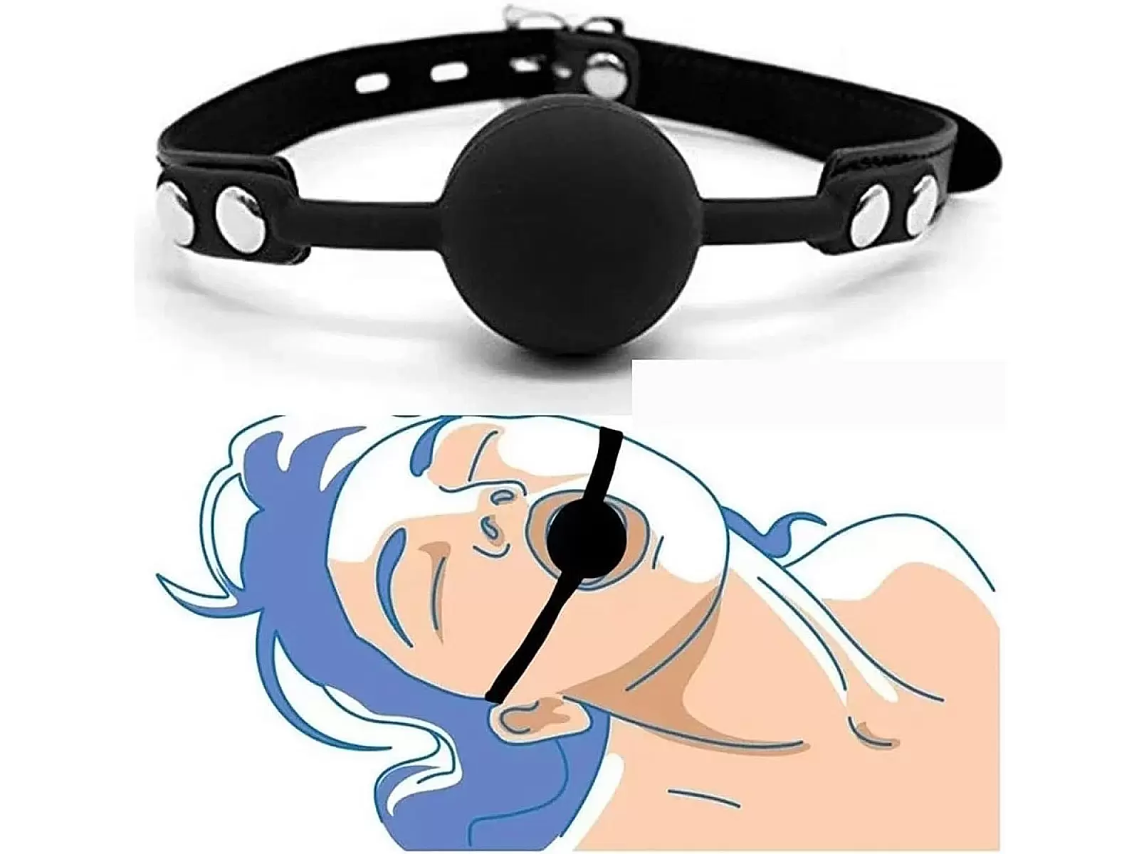 Đồ chơi bạo dâm khoá miệng silicon da 3 màu Luxury Fetish