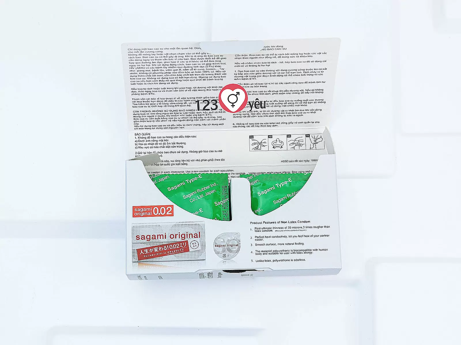 Bao cao su Sagami Xtreme White hàng Nhật