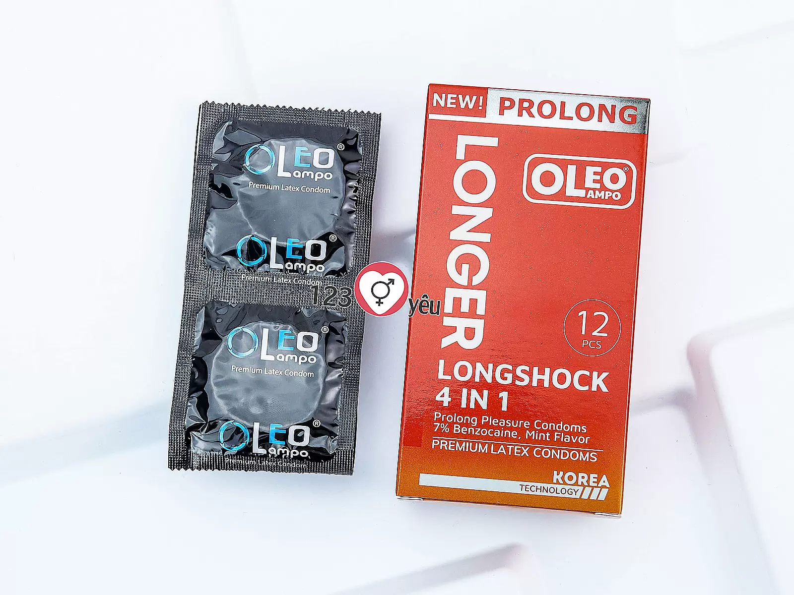 Bao cao su Oleo Longer hộp 12 cái