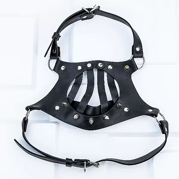 Đồ chơi tình yêu mặt nạ khóa miệng da