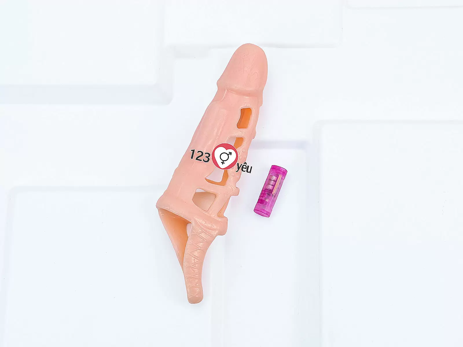 Bao cao su donzen lưới Pretty Love có quai đeo thân rung