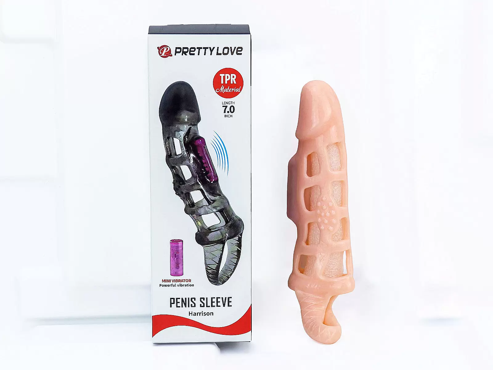 Bao cao su donzen lưới Pretty Love có quai đeo thân rung