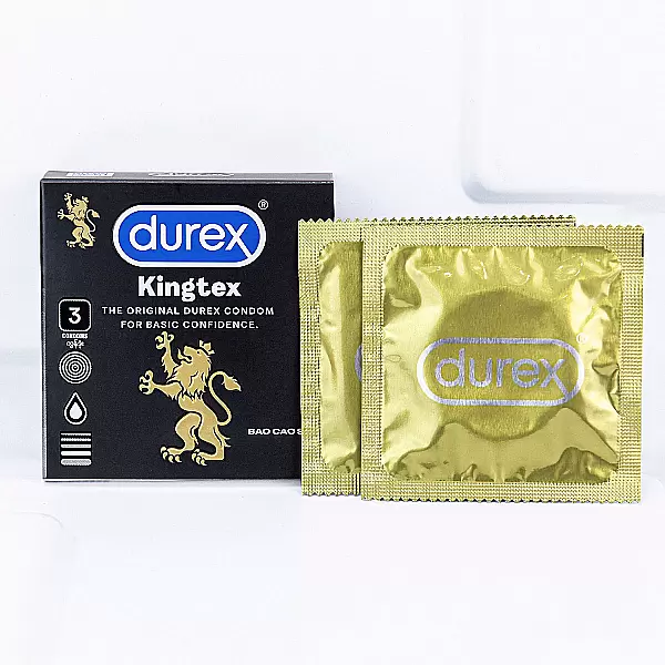 Bao cao su Durex Kingtex 3 bao giúp giảm ma sát hiệu quả