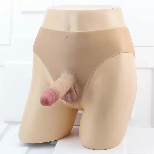 Quần tam giác silicon dương vật giả rỗng ruột
