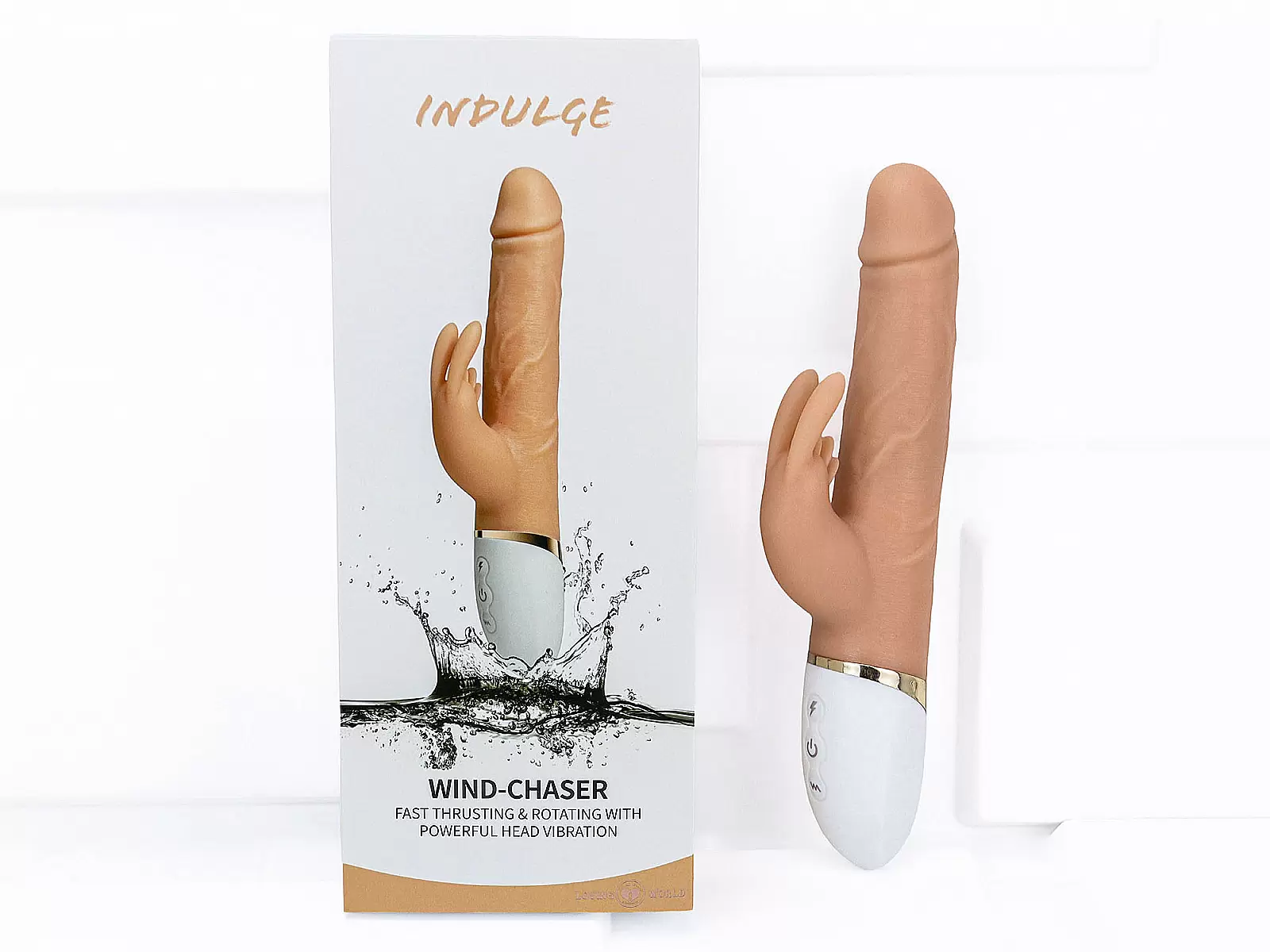 Dương vật giả đa năng Indulge Wind-Chaser rung thụt phát nhiệt kích thích mạnh mẽ