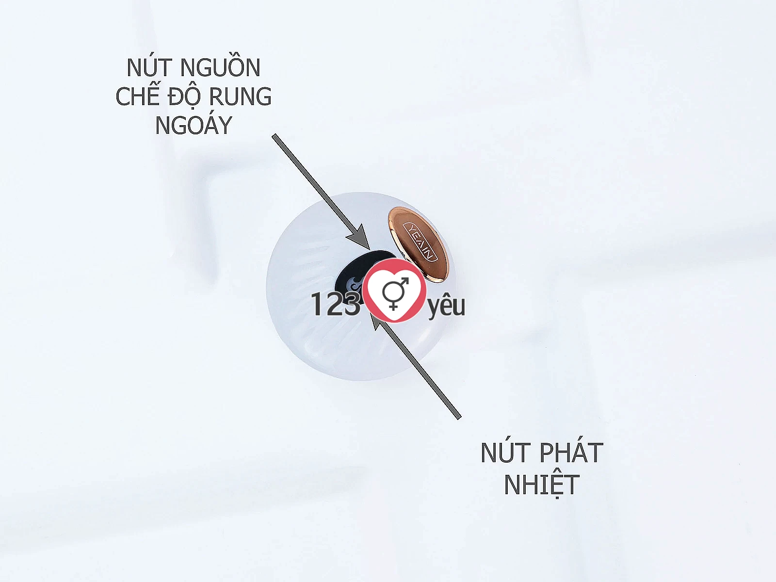 Dương vật giả có đế YEAIN Devil kèm dây đeo pin sạc điều khiển từ xa