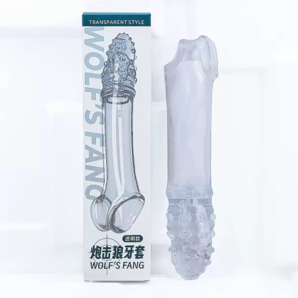 Bao cao su đôn dên Wolf's Fang có gắn bi rung tăng kích thước