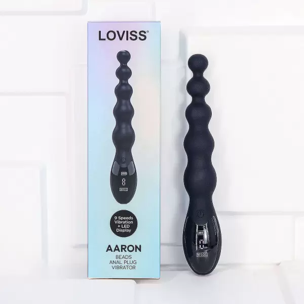 Máy massage kích hậu Loviss Aaron Beads Anal Plug rung kích thích cực đã
