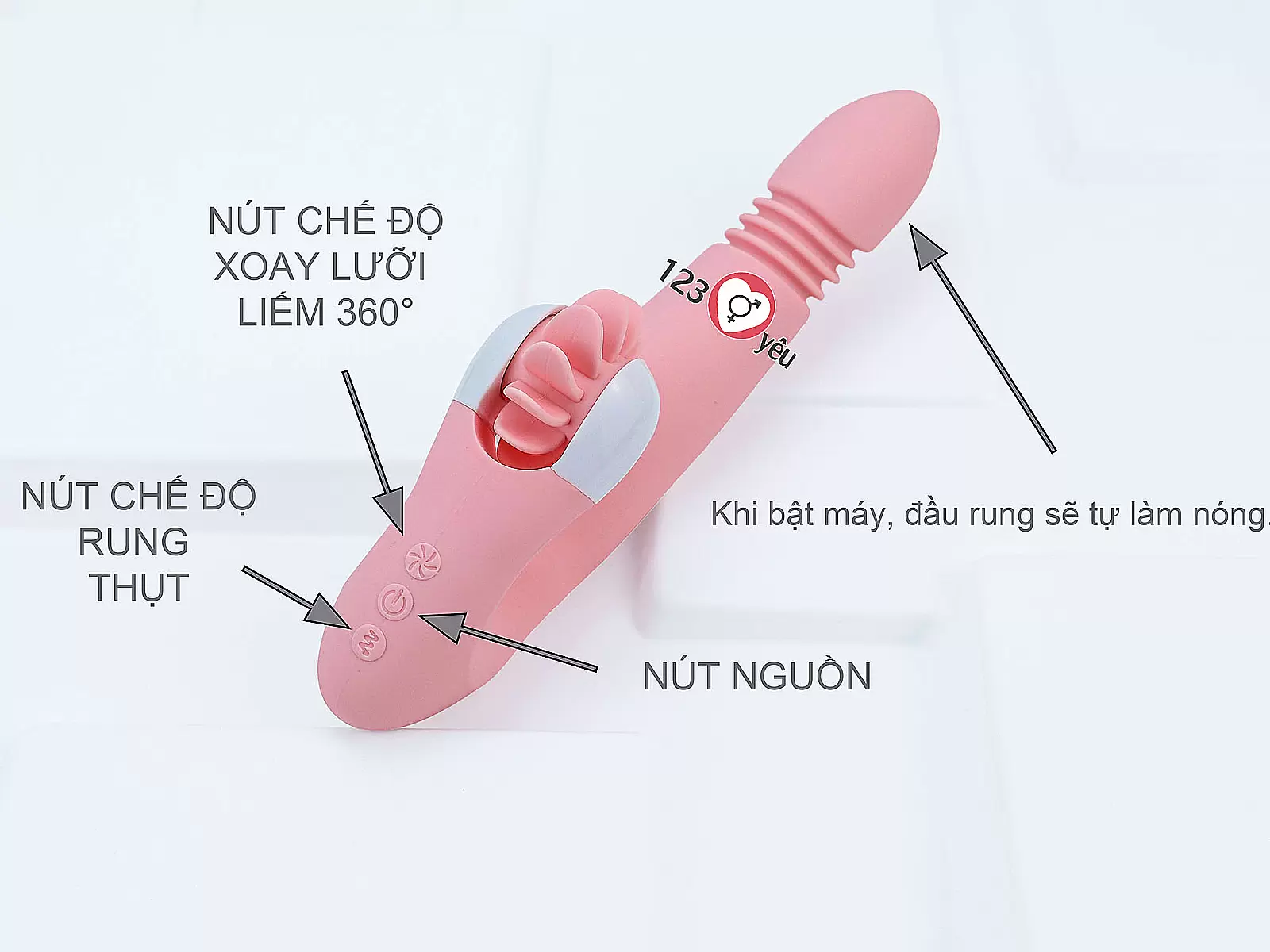 Lưỡi liếm điểm G Mannuo rung thụt nhiều chế độ