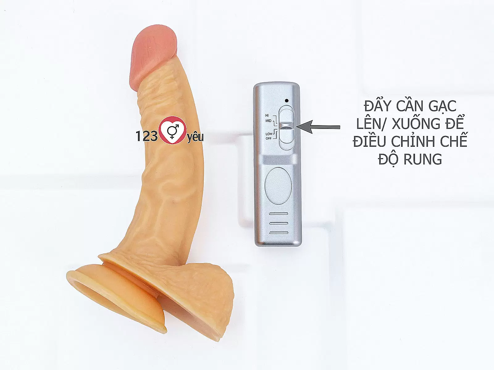 Dương vật giả có đế Lovetoy Real Extreme 8.5inch rung kèm điều khiển